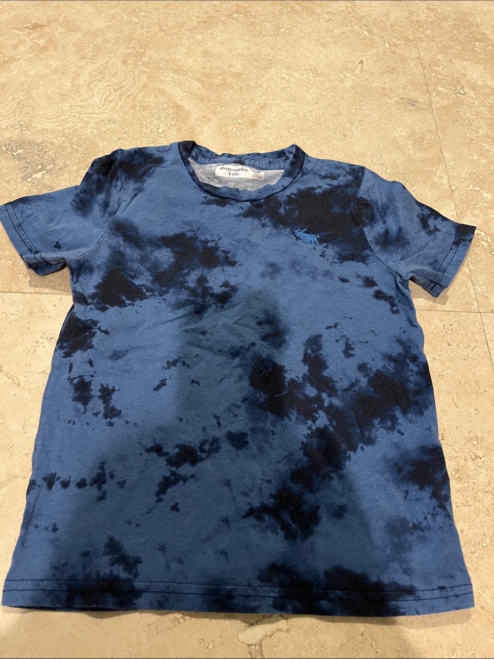 abercrombie kids Blue and Black Tie-Dye Short Sleeve Tee
